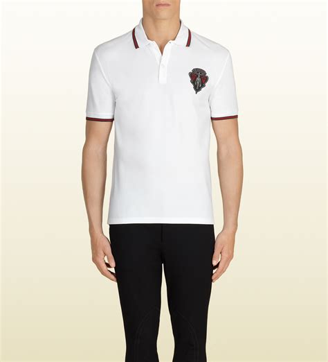 white gucci shirt men|Gucci polos men.